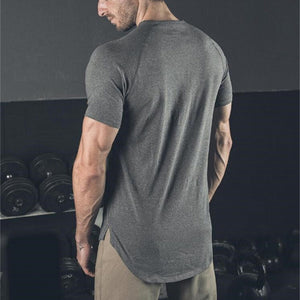 New Brand Gym Shirt Sport T Shirt Men Cotton Short Sleeve Running Shirt Men Workout Training Tees Fitness Tops Rashgard T-shirt