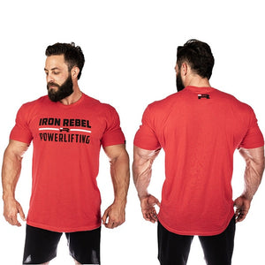 Men’s Cotton Running Shirt Quick Dry Gym Sport Shirt Men Short Sleeve Fitness T-shirt Sportswear Gym Tshirt Training Tee Tops