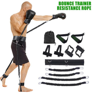 Sports Fitness Resistance Bands Set for Leg and Arm Exercises Boxing Muay Thai Home Gym Bouncing Strength Training Equipment