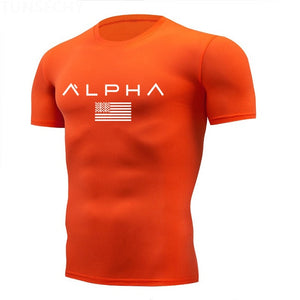 2019 Gym Shirt Sport T Shirt Men Short Sleeve Running Shirt Men Workout Training Tees Fitness Top Sport T-shirt Rashgard