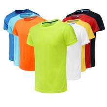 Load image into Gallery viewer, 2019 Men Running T Shirt Quick Dry Fitness T Shirt Training Clothes Gym Soccer Jersey Solid Sports Shirts Muscle Tops Tees