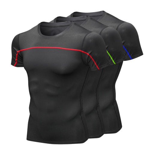 Sport Running Short Men T-shirt Compression Shirt workout Jogging tshirt Men Train Fitness Jersey Breathable gym shirts