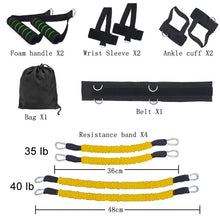 Load image into Gallery viewer, Sports Fitness Resistance Bands Set for Leg and Arm Exercises Boxing Muay Thai Home Gym Bouncing Strength Training Equipment