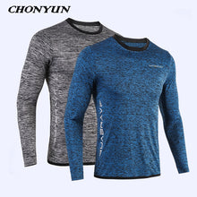 Load image into Gallery viewer, 2019 New Running Shirt Men&#39;s Rashgard Long Sleeve Gym Shirt Sportswear Compression Dry Fit shirts For Men Fitness Sport T-Shirts