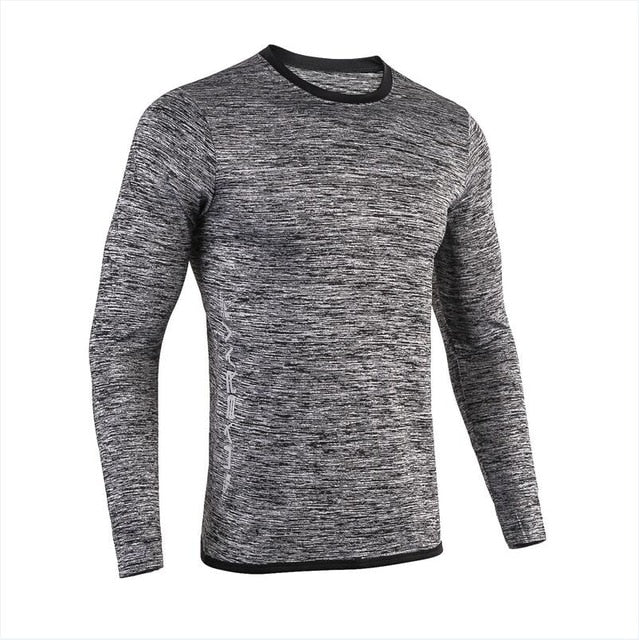 2019 New Running Shirt Men's Rashgard Long Sleeve Gym Shirt Sportswear Compression Dry Fit shirts For Men Fitness Sport T-Shirts