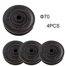 Load image into Gallery viewer, 4 Pcs/Lot Wholesale Universal 70mm/90mm/105mm Diameter Wearproof Nylon Bearing Pulley Wheel Cable Gym Fitness Equipment Part