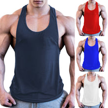 Load image into Gallery viewer, Men Sport Gym Workout Fitness Stringer Weight Loss Singlets Vest Shirt Breathable Male Running T-Shirt Sport Shirt