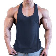 Load image into Gallery viewer, Men Sport Gym Workout Fitness Stringer Weight Loss Singlets Vest Shirt Breathable Male Running T-Shirt Sport Shirt