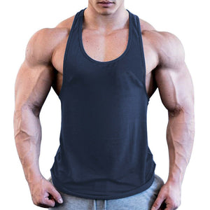 Men Sport Gym Workout Fitness Stringer Weight Loss Singlets Vest Shirt Breathable Male Running T-Shirt Sport Shirt