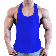 Load image into Gallery viewer, Men Sport Gym Workout Fitness Stringer Weight Loss Singlets Vest Shirt Breathable Male Running T-Shirt Sport Shirt